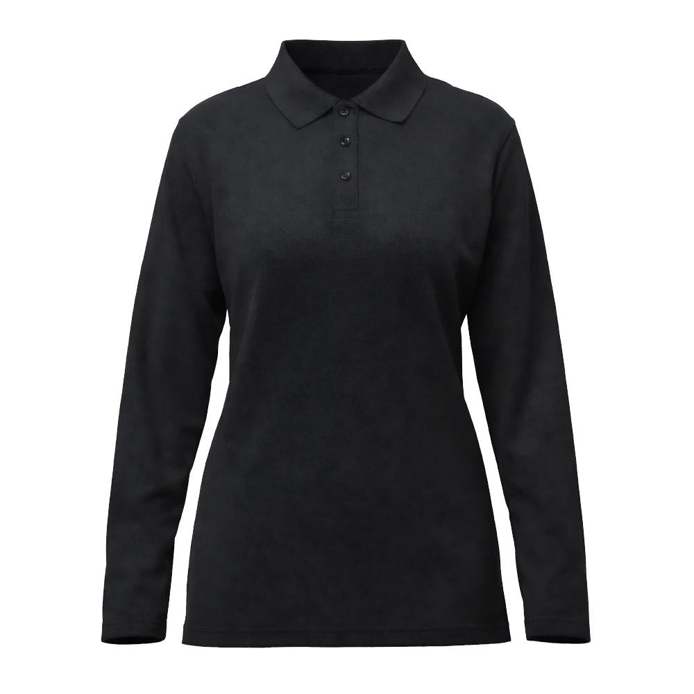 Polera Pique Manga Larga Proflex PF 913N Negra Mujer