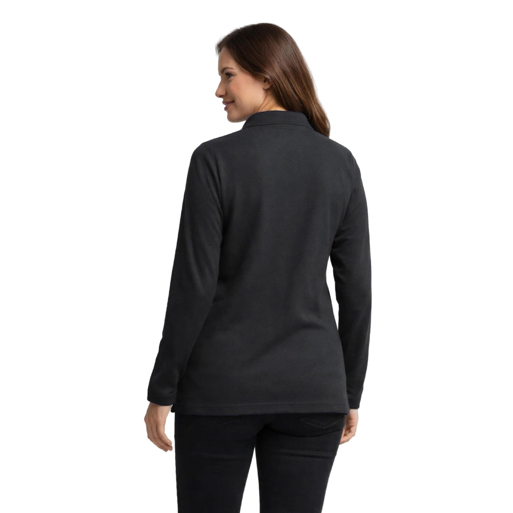 Polera Pique Manga Larga Proflex PF 913N Negra Mujer