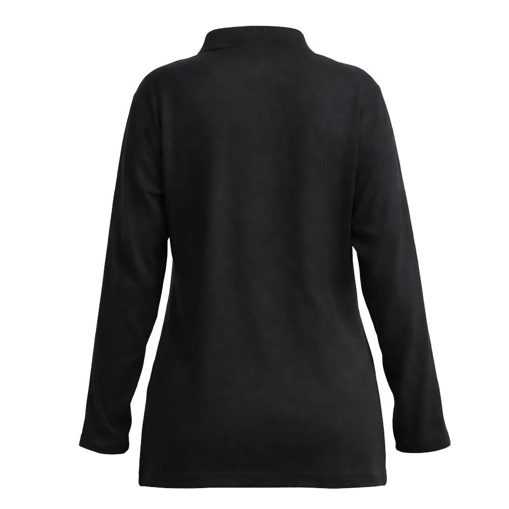 Polera Pique Manga Larga Proflex PF 913N Negra Mujer