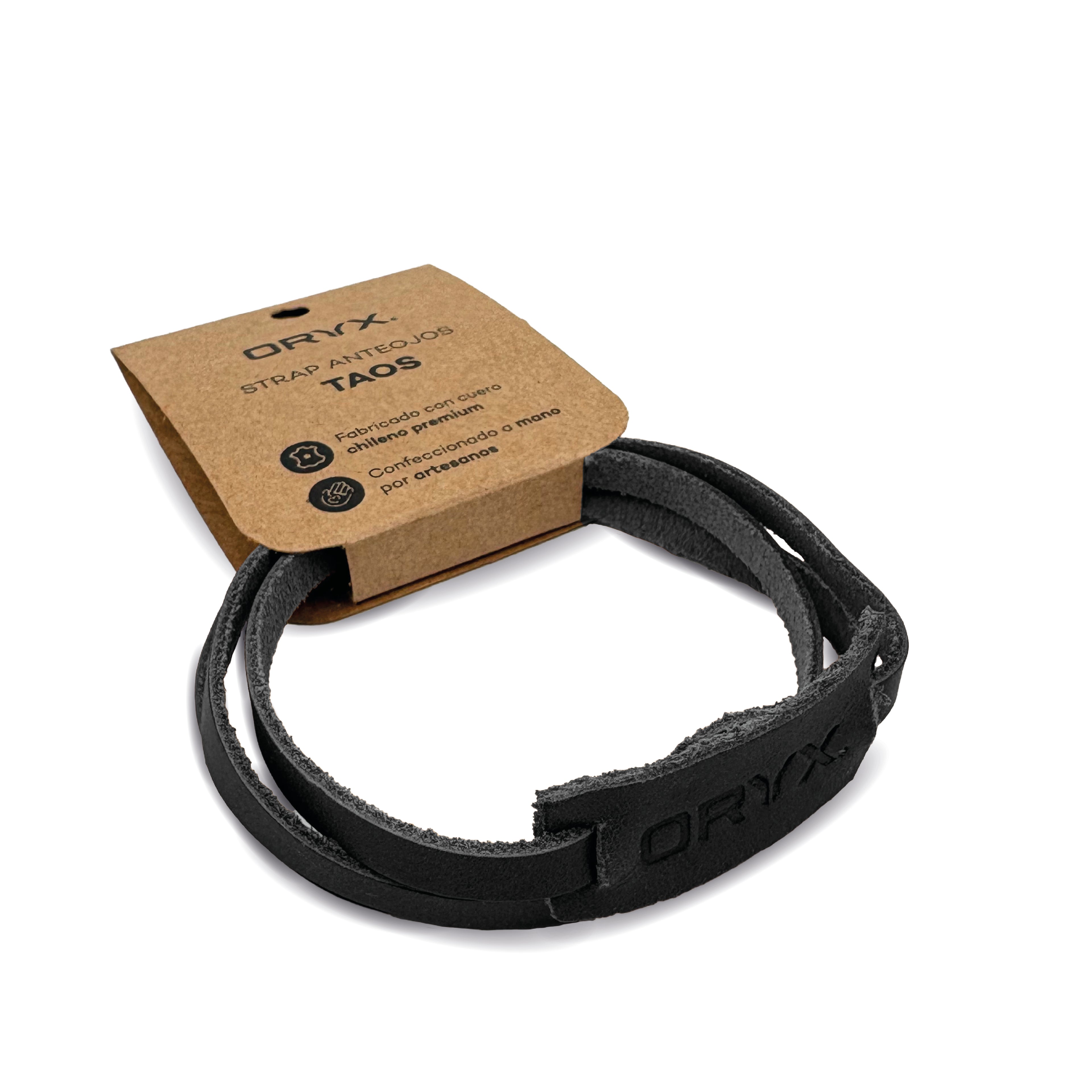 Strap Anteojos Cuero Natural ORYX TAOS Negro Unisex